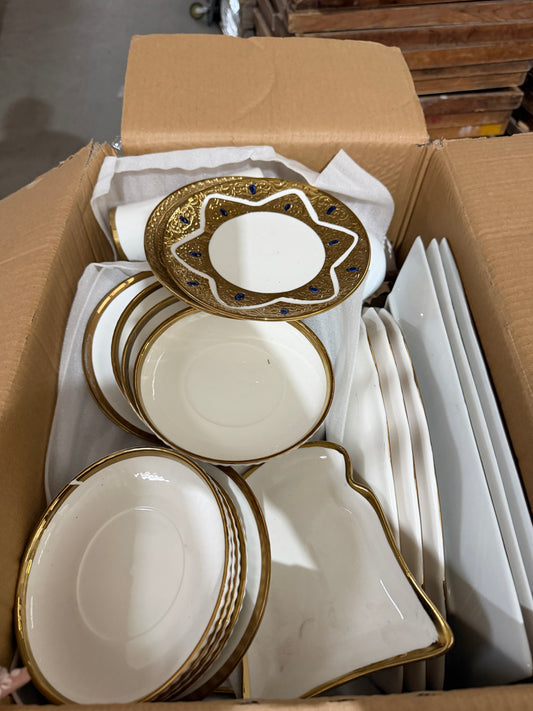 Ceramic gold and white bowls (pre-order)