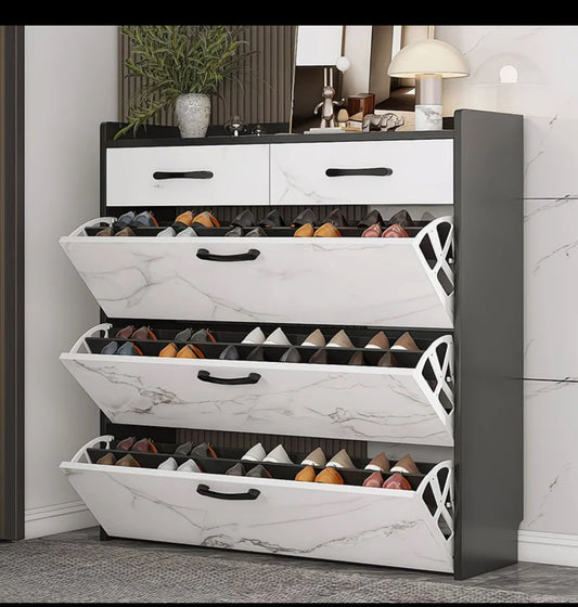 Wood shoe rack storage organizer