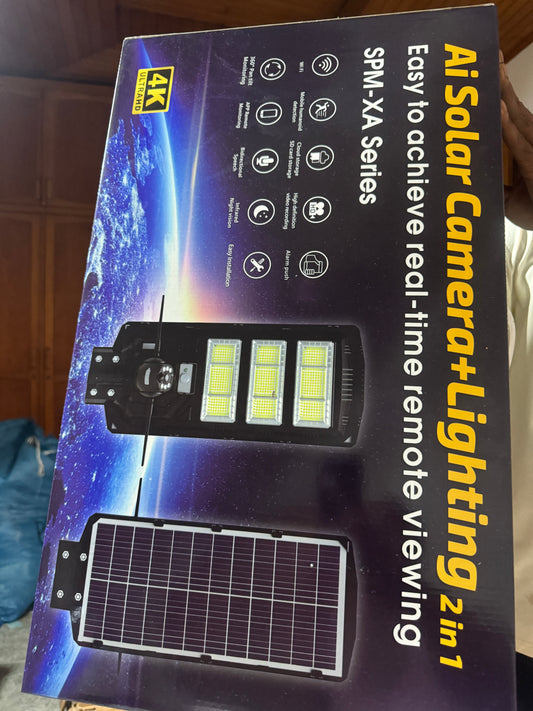AI street light with solar plus camera