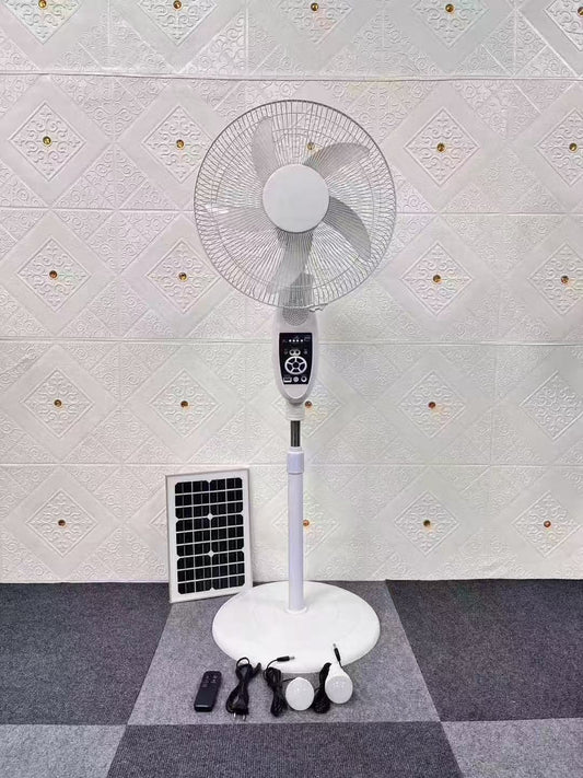 Solar rechargeable fan