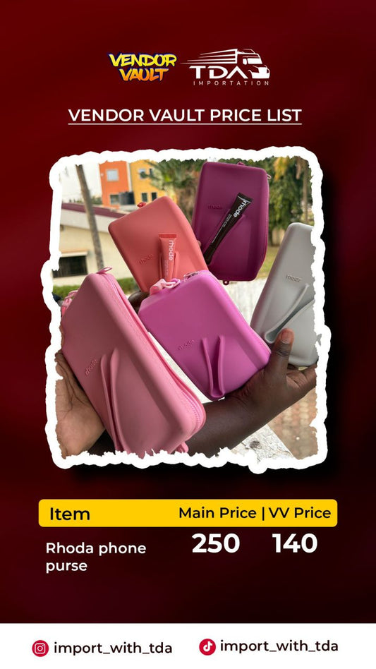 Rhodee phone purse with lippie