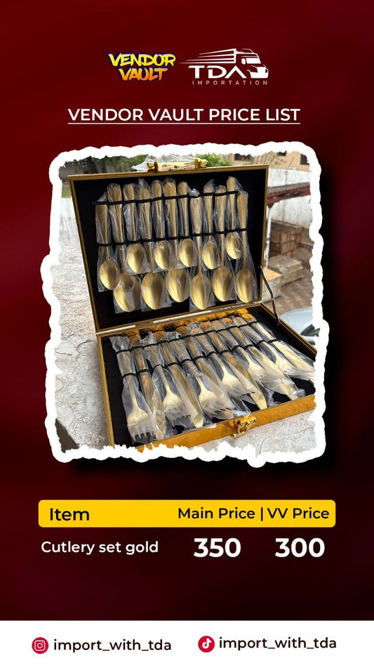 Cuttlery set gold
